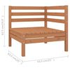 vidaXL 10 Piece Garden Lounge Set Solid Wood Pine Honey Brown