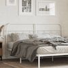 vidaXL Metal Replace Headboard White 160 cm