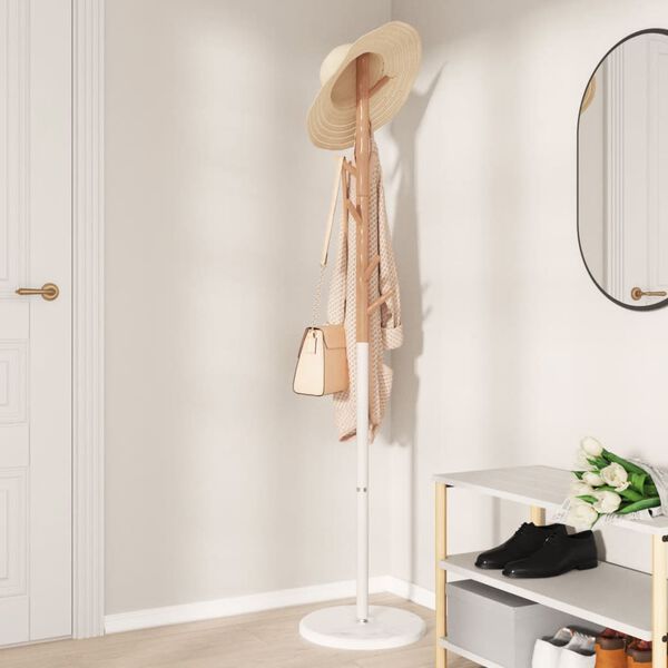 vidaXL Coat Stand White 172 cm Powder-coated Iron