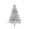 vidaXL Artificial Pre-lit Christmas Tree Silver 180 cm PET