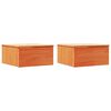 vidaXL Bedside Table 2 pcs Wax Brown 37 x 35 x 18.5 cm Solid pine wood