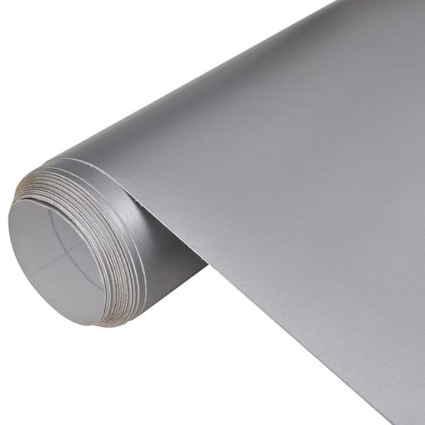 vidaXL Car Film Matt Silver 200 x 152 cm Waterproof Bubble Free