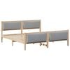 vidaXL Bed Frame with Headboard Light Grey 180 x 200 cm Fabric