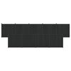 vidaXL Fence Panel 9 pcs WPC and Aluminium Black