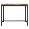 vidaXL Table Smoked Oak 100 x 50 x 76.5 cm Engineered Wood and Steel