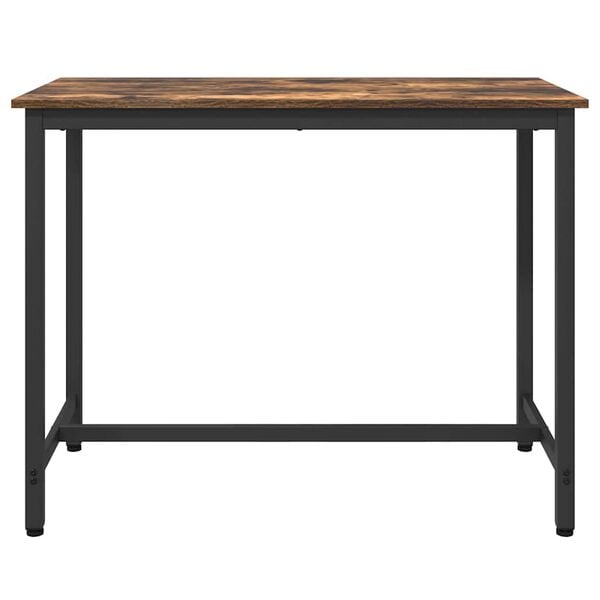 vidaXL Table Smoked Oak 100 x 50 x 76.5 cm Engineered Wood and Steel
