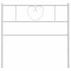 vidaXL Metal Replace Headboard White 90 cm