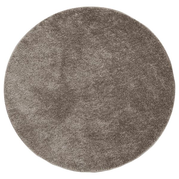 vidaXL Rug ISTAN High Pile Shiny Look Grey &Oslash; 80 cm