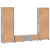 vidaXL TV Cabinet Set with Drawer FLORIN Concrete Grey Engineered Wood
