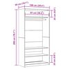 vidaXL Wardrobe Old Wood 100x50x200 cm Engineered Wood