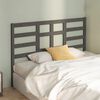 vidaXL Bed Headboard Grey 126x4x104 cm Solid Wood Pine
