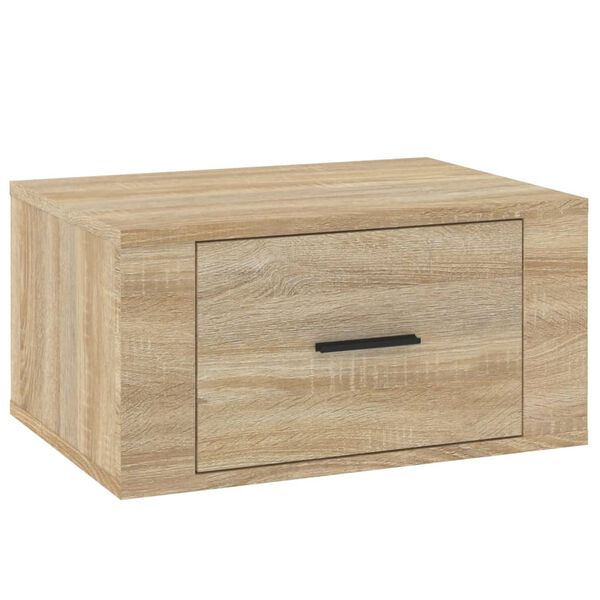 vidaXL Wall-mounted Bedside Cabinet Sonoma Oak 50x36x25 cm