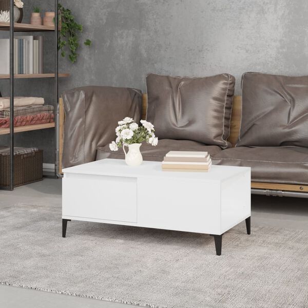 vidaXL Coffee Table White 90x50x36.5 cm Engineered Wood