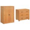 vidaXL Storage Furniture Set with Drawer Brown Engineered wood