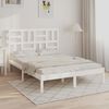 vidaXL Bed Frame without Mattress White Solid Wood 140x200 cm