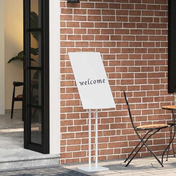 vidaXL Trade Show Displays White 26.5 x 26.5 x 127 cm Steel