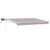 vidaXL Manual Retractable Awning with LEDs Light Grey 3 x 2.5 m