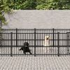 vidaXL Outdoor Dog Kennel Steel 11.26 m&sup2;