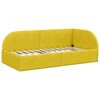 vidaXL Corner Bed Frame with Headboard Yellow 80 cm x 200 cm Velvet