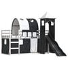 vidaXL Bunk Bed without Mattress with Slide White and Black 90x200 cm