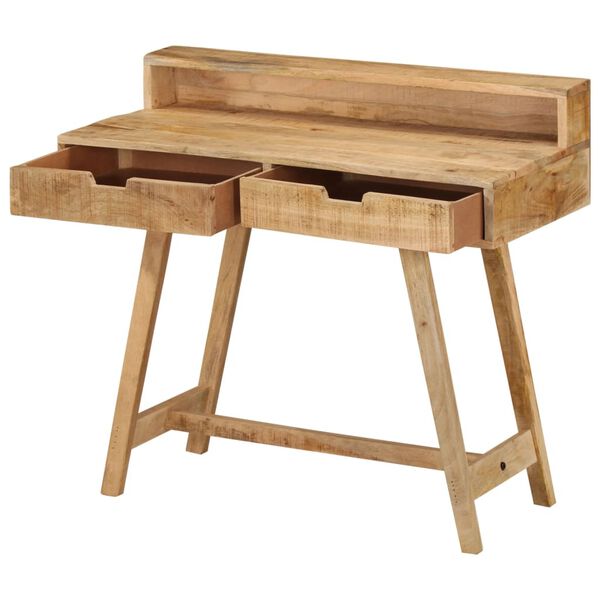 vidaXL Desk 100x45x90 cm Solid Rough Mango Wood