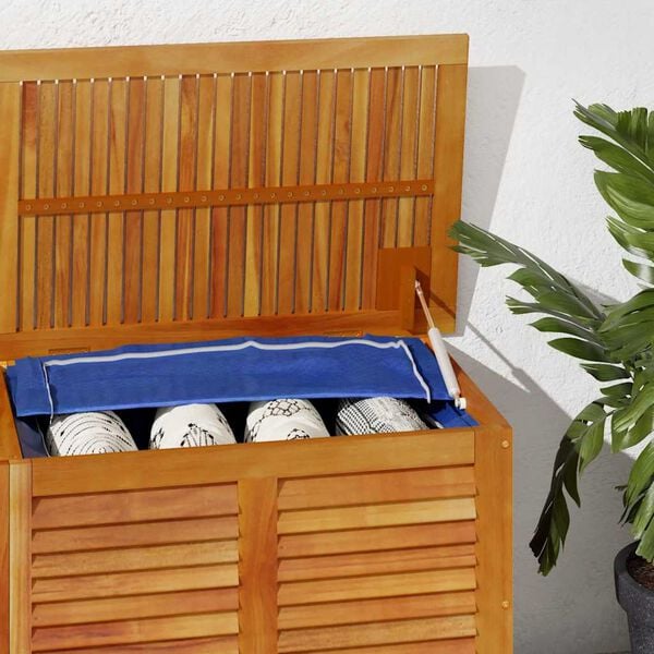vidaXL Garden Storage Box with Louver 150x50x56 cm Solid Wood Acacia