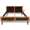 vidaXL Bed Frame without Mattress Black Solid Acacia Wood 140x200 cm
