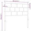 vidaXL Metal Replace Headboard White 100 cm