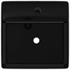 vidaXL Ceramic Bathroom Sink Basin Faucet /Overflow Hole Black Square