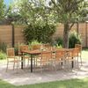 vidaXL Garden Dining Set 9 pcs Beige 200 x 100 x 75 cm Poly Rattan
