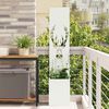 vidaXL Garden Privacy Screen White 32 x 140 cm Cold-rolled steel