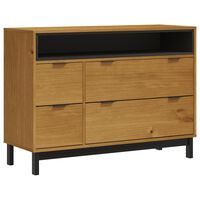 vidaXL Drawer Cabinet FLAM 110x40x80 cm Solid Wood Pine
