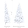 vidaXL Artificial Half Pre-lit Christmas Tree with Ball Set White 240 cm