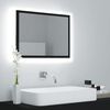 vidaXL LED Bathroom Mirror Black 60x8.5x37 cm Acrylic