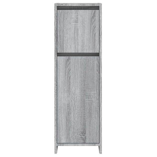 vidaXL Bathroom Cabinet Grey Sonoma 30x30x95 cm Engineered Wood