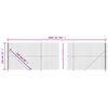 vidaXL Wire Mesh Fence with Flange Anthracite 1.4x10 m