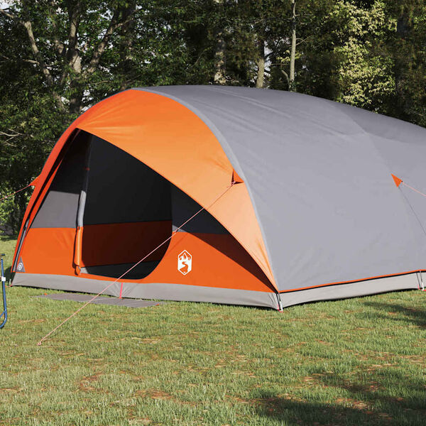vidaXL Tunnel tent Grey and Orange 500 x 348 x 200 cm Taffeta