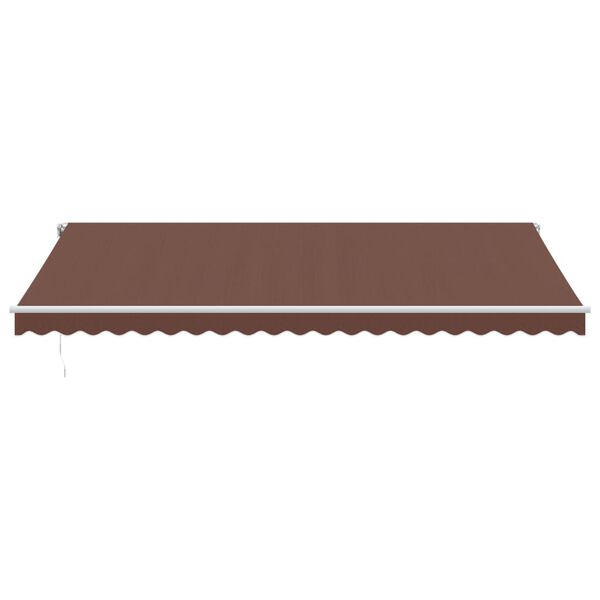 vidaXL Automatic Retractable Awning Brown 500x350 cm