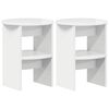 vidaXL Side Cabinet 2 pcs High Gloss White &Oslash;40 x 50 cm Engineered Wood