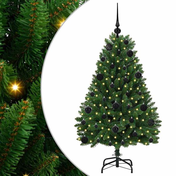 vidaXL Artificial Christmas Tree Green 120 cm PVC and Metal