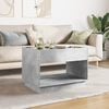 vidaXL Coffee Table with Infinity LED Concrete Grey 70x50x50 cm