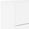 vidaXL Wall-mounted Bedside Cabinet with LED Lights White