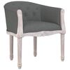 vidaXL Dining Chair Dark Grey Fabric