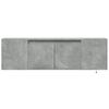 vidaXL TV Wall Cabinet with LED Lights Concrete Grey 135x31x39.5 cm