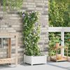 vidaXL Garden Planter White 40 x 40 x 126 cm Plastic