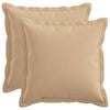 vidaXL Cushion with Pillow HOUTEN 2 pcs Cream Faux Linen