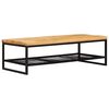 vidaXL Coffee Table Brown and Black 110 x 55 x 35 cm Solid Mango Wood