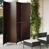 vidaXL Room Divider 4 Panels Brown Poly Rattan
