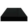 vidaXL Floating Wall Shelves 2 pcs Black 60x23.5x3.8 cm MDF