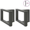 vidaXL Coffee Table Legs T-Shaped&nbsp;2 pcs Anthracite 50x25x(30-31) cm Steel